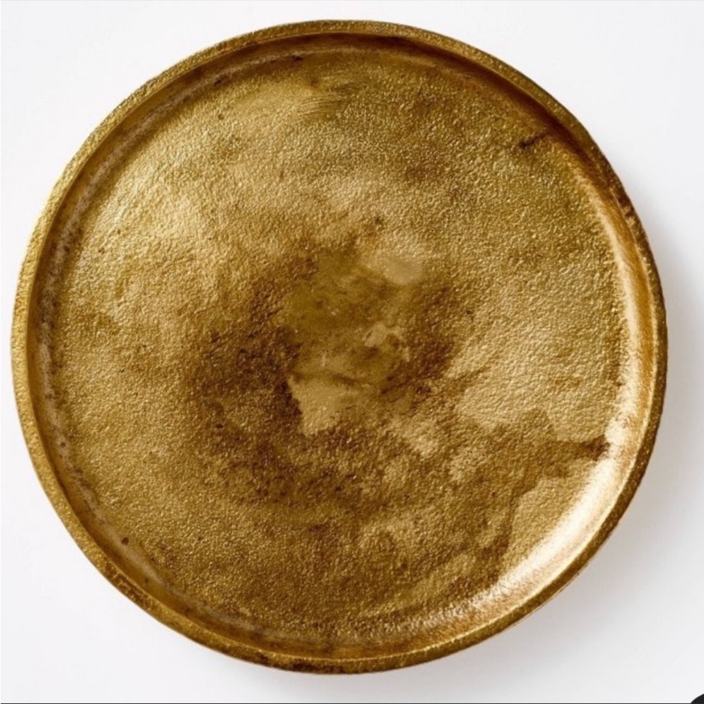 Studio McGee Cast Metal Candle Tray Gold